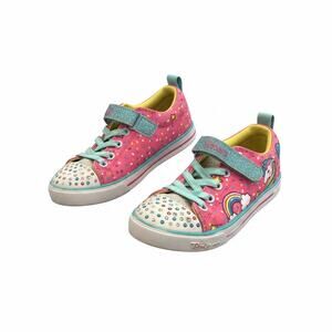 Skechers Twinkle Toes Girls Light Up Unicorn Sneakers Size 13 Pink Rainbow Shoes